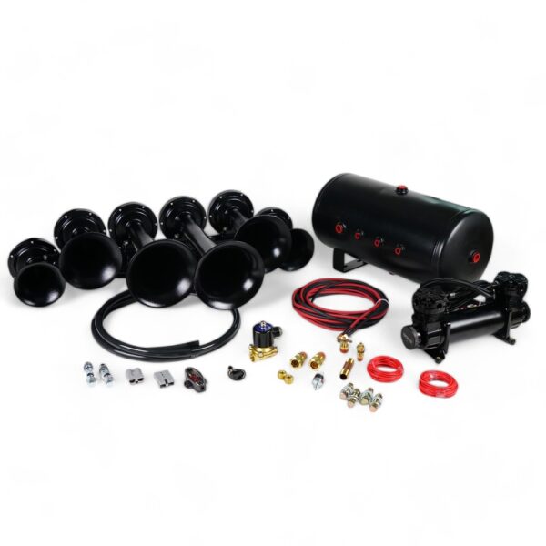 Black RC 6 Complete Train Horn Kit