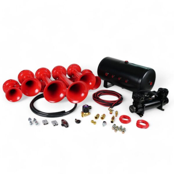 Red RC 6 Complete Train Horn Kit